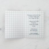 Elegantes klassisches rustikales Kariertes Muster Feiertagskarte (Innenseite)