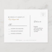 Elegantes klassisches rustikales UAWG Einladungspostkarte (Rückseite)