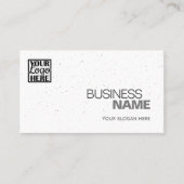 Elegantes klassisches, Schlicht-weißes, graues Spr Visitenkarte (Vorderseite)