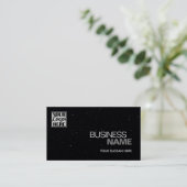 Elegantes klassisches Schwarz Einfach und modern m Visitenkarte (Stehend Vorderseite)