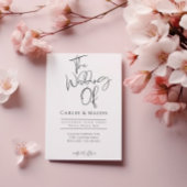 Elegantes klassisches Schwarz und Weiß, die Hochze Einladung