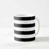 Elegantes klassisches Schwarz-Weiß-Muster Kaffeetasse (VorderseiteRechts)