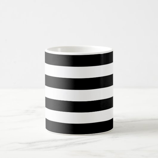 Elegantes klassisches Schwarz-Weiß-Muster Kaffeetasse (Mittel)