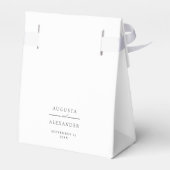 Elegantes klassisches Schwarz & Weiß Vielen Dank f Geschenkschachtel (Rückseite)