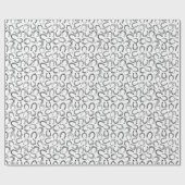 Elegantes Klassisches Schwarz-weißes Pferderennen Geschenkpapier (Flach)