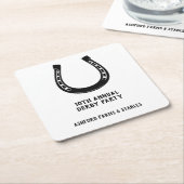 Elegantes Klassisches Schwarz-weißes Pferderennen  Rechteckiger Pappuntersetzer (angewinkelt)