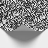 Elegantes klassisches Schwarz-weißes Zebramuster Geschenkpapier (Ecke)