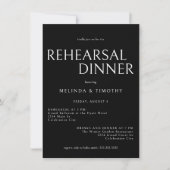 Elegantes klassisches Schwarzes Krawatte Hochzeit Einladung (Vorderseite)