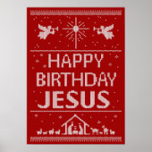 Elegantes klassisches Schwarzes Weihnachtsgeschenk Poster (Vorne)