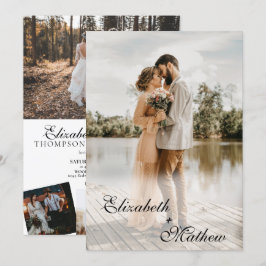 Elegantes klassisches Script 5 Foto Einladung zur 