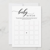 Elegantes klassisches Script Baby Shower Bingo Gam Einladung (Vorderseite)