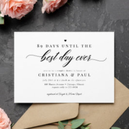 Elegantes klassisches Script Couples Brautparty Einladung
