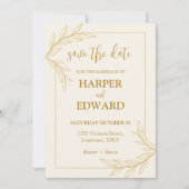 Elegantes klassisches Script-Foto Hochzeit Einladung (Vorderseite)