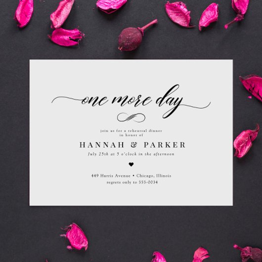 Elegantes klassisches Script-Probe-Dinner Einladung