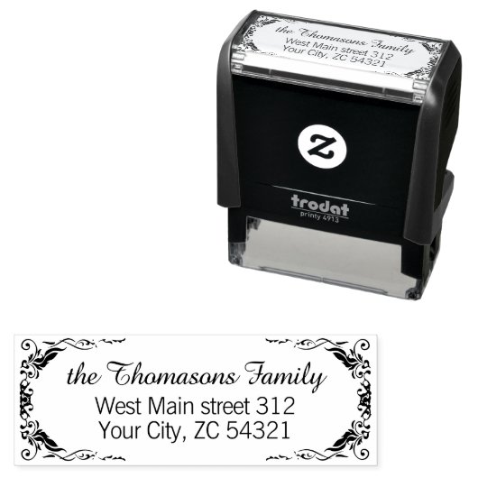 Elegantes klassisches Scroll-Muster Permastempel (Beispiel)