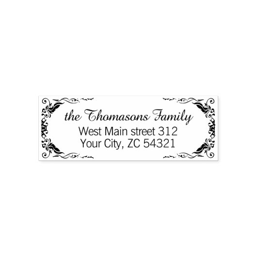 Elegantes klassisches Scroll-Muster Permastempel (Design)