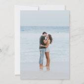 Elegantes klassisches Seashell Beach Wedding Foto Save The Date (Rückseite)