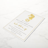 Elegantes, klassisches Seepferd Folieneinladung (Gedreht)