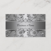 Elegantes, klassisches Silber-Embossed Diamond Ima Visitenkarte (Vorderseite)