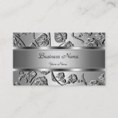 Elegantes, klassisches Silber Embossed Look Image Visitenkarte (Vorderseite)