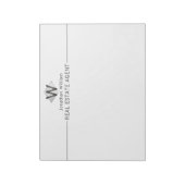 Elegantes, klassisches Silver Black Personalisiert Notizblock (Rotiert)