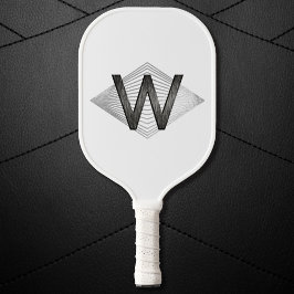 Elegantes, klassisches Silver Black Personalisiert Pickleball Schläger