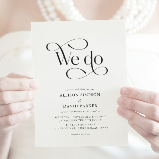 Elegantes klassisches Skript, das wir für Hochzeit Einladung