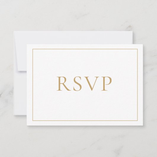 Elegantes klassisches Skript RSVP Karte (Vorderseite)
