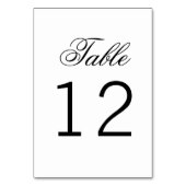 Elegantes klassisches Skript Traditionelle Tischnu Tischnummer (Vorderseite)