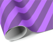 Elegantes klassisches Stripteppichbogen Royal Lila Geschenkpapier (Rolleneckpunkt)