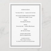 Elegantes klassisches Trauerfeierdesign Programm (Rückseite)