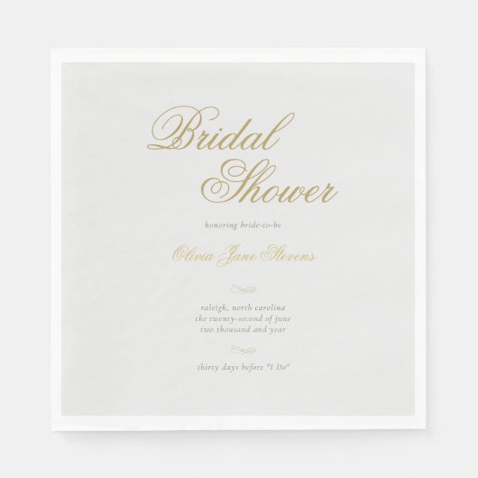 Elegantes klassisches Triple-Frame-formales Brautp Serviette (Vorderseite)