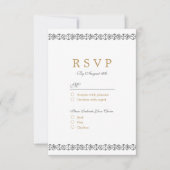 Elegantes klassisches UAWG RSVP Karte (Vorderseite)
