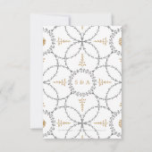 Elegantes klassisches UAWG RSVP Karte (Rückseite)