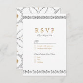 Elegantes klassisches UAWG RSVP Karte (Vorne/Hinten)