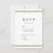Elegantes klassisches UAWG RSVP Karte (Vorderseite)