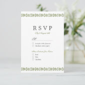 Elegantes klassisches UAWG RSVP Karte (Stehend Vorderseite)