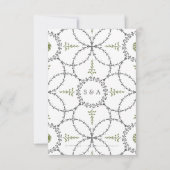 Elegantes klassisches UAWG RSVP Karte (Rückseite)