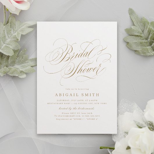 Elegantes klassisches Vintages Brautparty Einladung