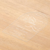 Elegantes klassisches Weiß über klare kalligraphis Acryleinladungen (Ablage )