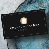 Elegantes, klassisches Zahnzahnlogo für Zahnarzt s Visitenkarte