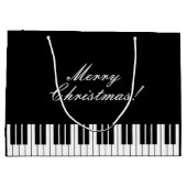 Elegantes Klavier befestigt Große Geschenktüte (Rückseite)