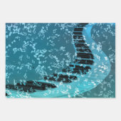 Elegantes Klavier Keys Musikinstrument Thema Geschenkpapier Set (Vorderseite 2)