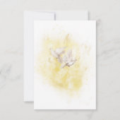 Elegantes Klavier mit Violine und Doves Dankeskarte (Rückseite)