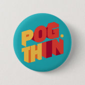 Elegantes Kleeblatt-Design für St. Patrick's Button (Vorderseite)