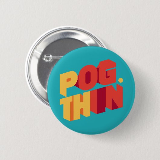 Elegantes Kleeblatt-Design für St. Patrick's Button (Vorne & Hinten)