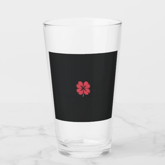 Elegantes Kleeblatt-Design für St. Patrick's Glas (Vorderseite)
