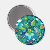 Elegantes Kleeblatt-Design für St. Patrick's Magnet (Vorderseite/Rückseite)