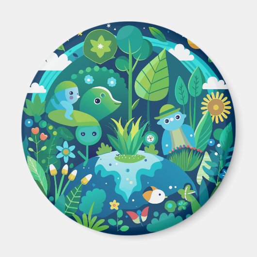 Elegantes Kleeblatt-Design für St. Patrick's Magnet (Vorne)