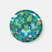 Elegantes Kleeblatt-Design für St. Patrick's Magnet (Vorne)